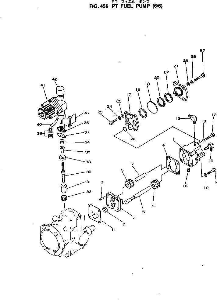 Схема запчастей Komatsu NTO-6-CI-1D - PT ТОПЛИВН. НАСОС (/) ТОПЛИВН. СИСТЕМА