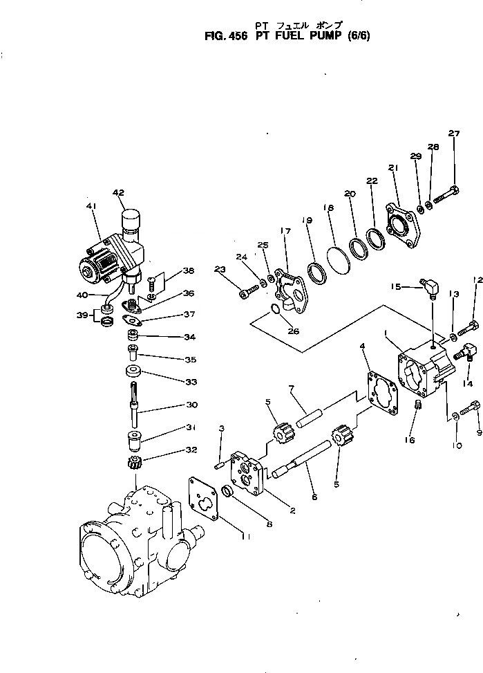 Схема запчастей Komatsu NTO-6-CI-1C - PT ТОПЛИВН. НАСОС (/) ТОПЛИВН. СИСТЕМА
