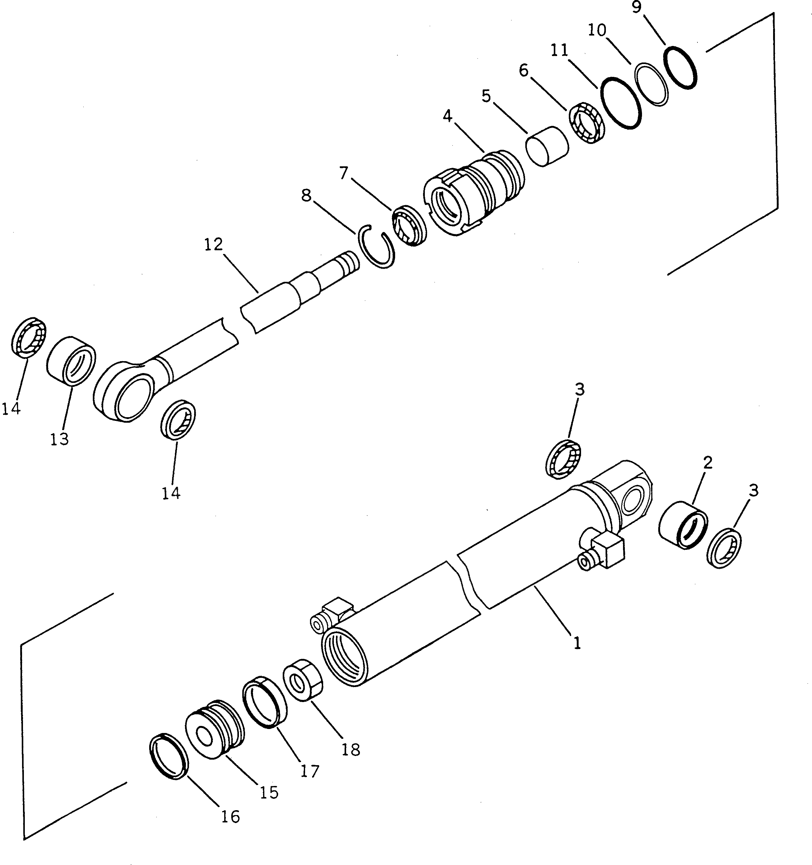 Схема запчастей Komatsu PC01-1A - ЦИЛИНДР СТРЕЛЫ РАБОЧЕЕ ОБОРУДОВАНИЕ