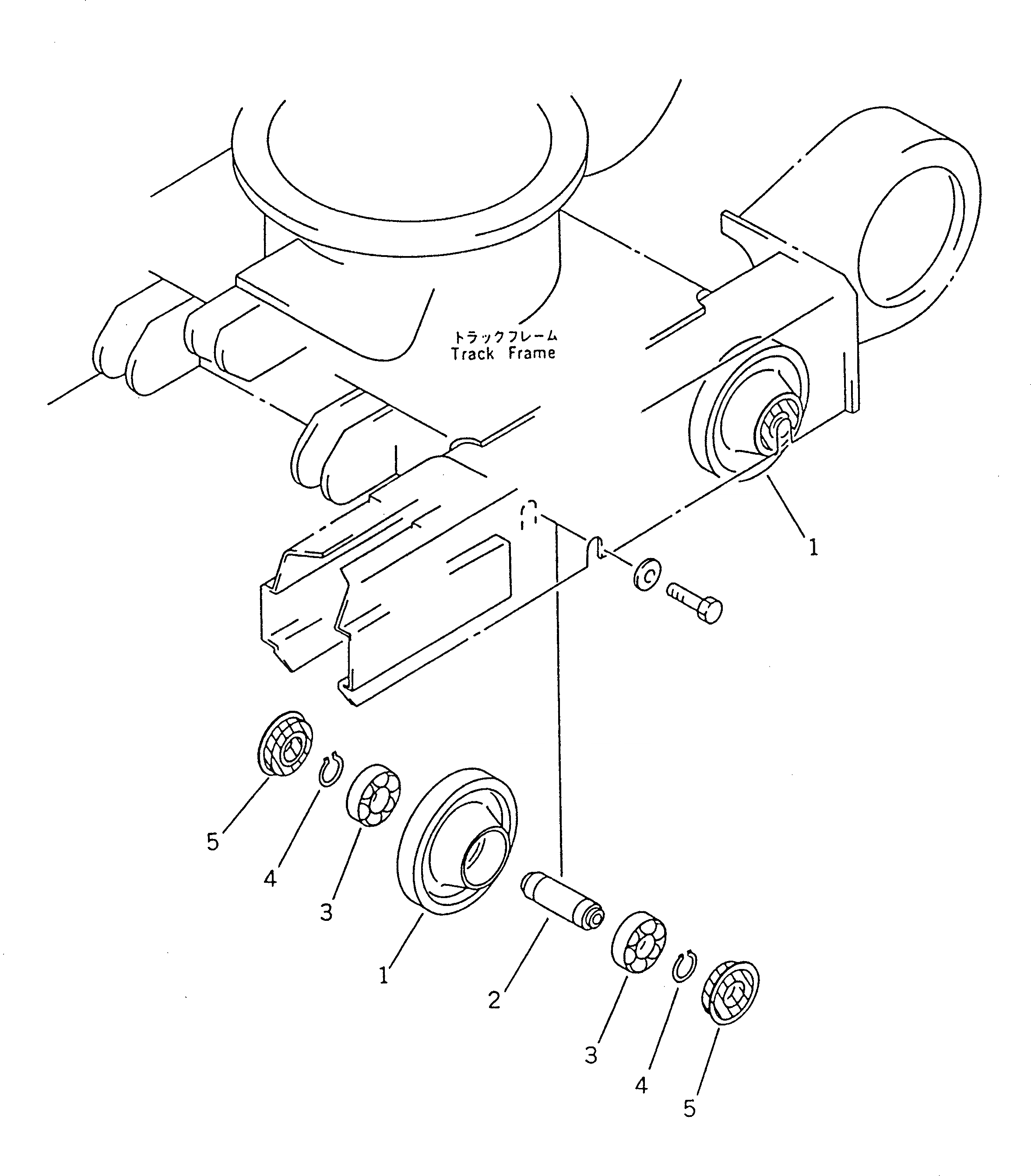 Схема запчастей Komatsu PC02-1 - ОПОРНЫЙ КАТОК ХОДОВАЯ