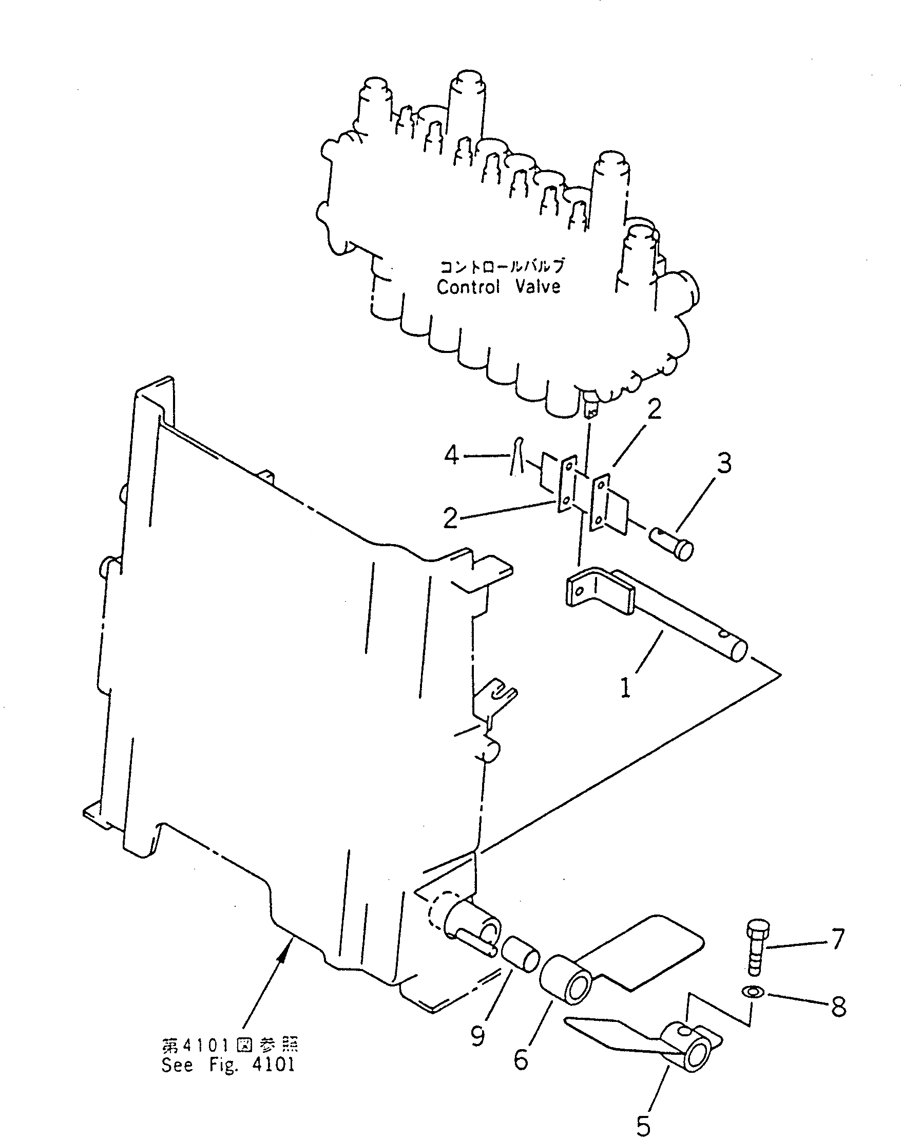 Схема запчастей Komatsu PC02-1 - УПРАВЛЕНИЕ ПОВОРОТОМ СТРЕЛЫ ПЕДАЛЬ(№-7) СИСТЕМА УПРАВЛЕНИЯ И ОСНОВНАЯ РАМА
