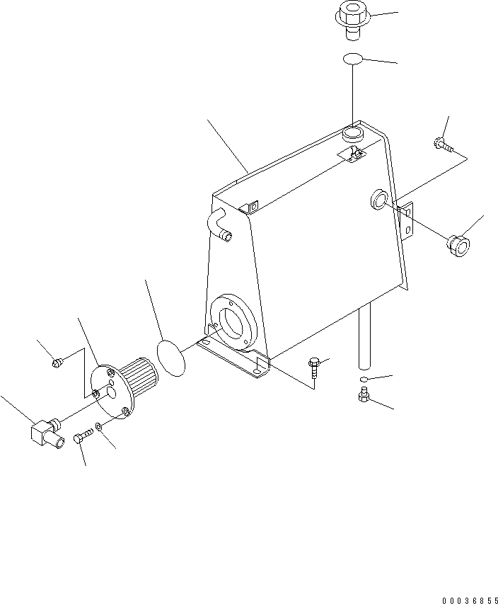 Схема запчастей Komatsu PC03-2 - ГИДР. БАК. ГИДРАВЛИКА