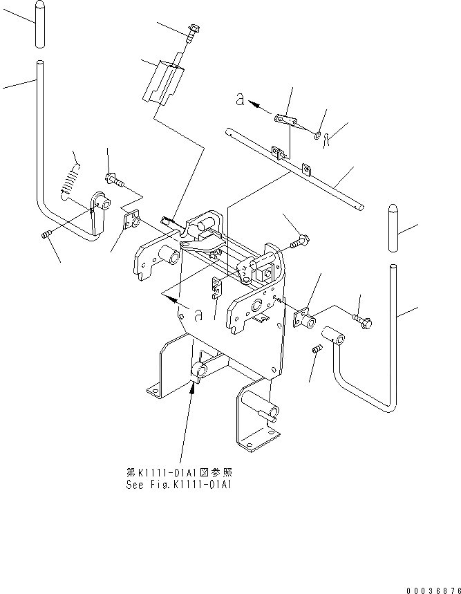 Схема запчастей Komatsu PC03-2 - ОСНОВН. УПРАВЛ-Е (РЫЧАГ БЛОКИРОВКИ) КАБИНА ОПЕРАТОРА И СИСТЕМА УПРАВЛЕНИЯ