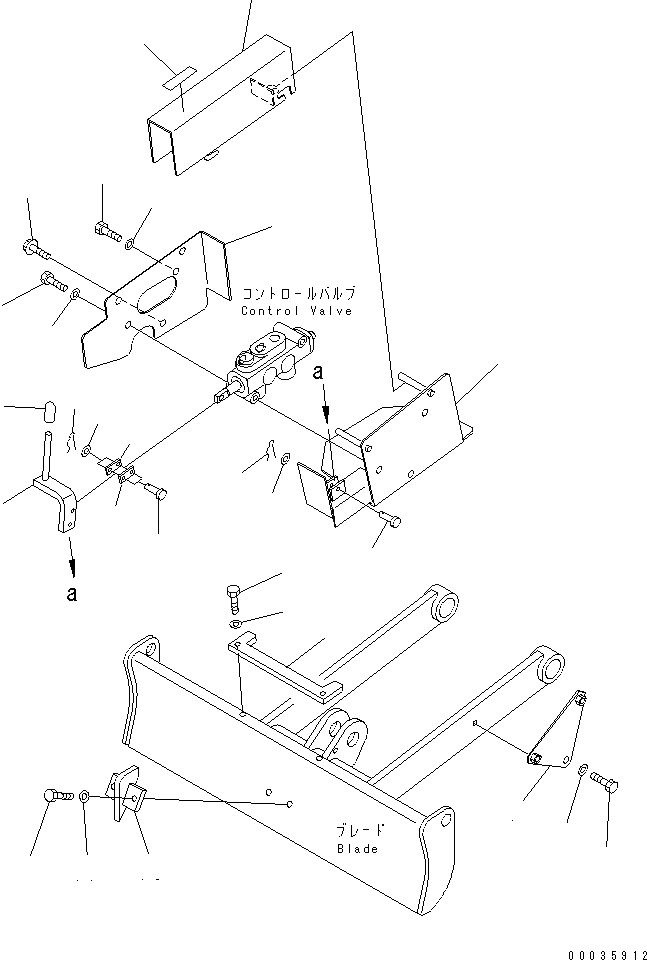 Схема запчастей Komatsu PC03-2 - CARRY КОВШ РЫЧАГ УПРАВЛ-Я РАБОЧЕЕ ОБОРУДОВАНИЕ