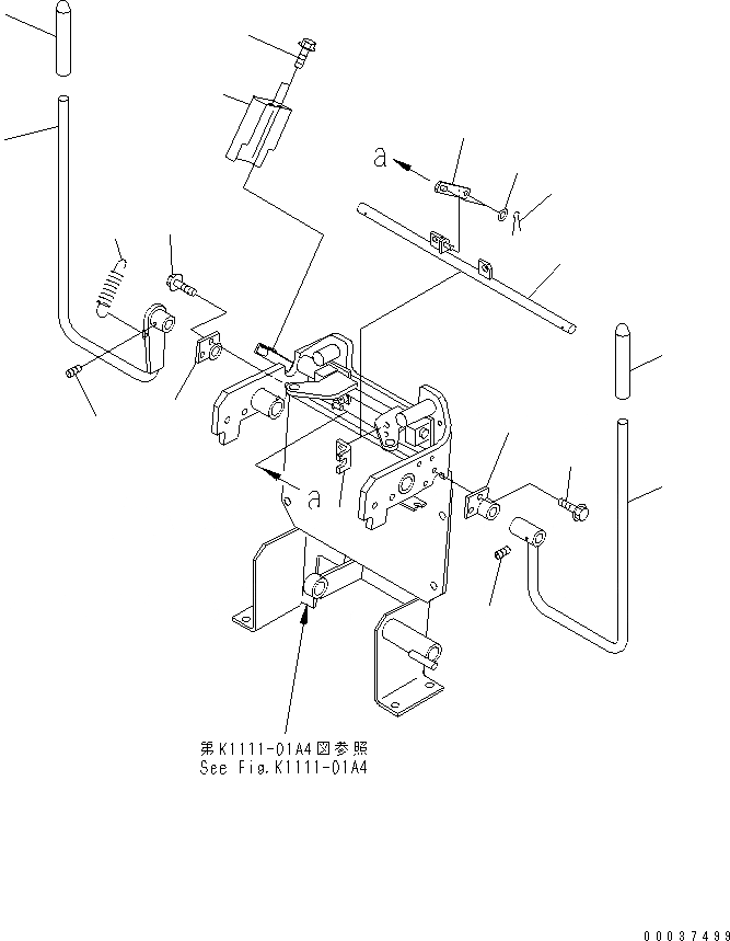 Схема запчастей Komatsu PC03-2 - ОСНОВН. УПРАВЛ-Е (РЫЧАГ БЛОКИРОВКИ) КАБИНА ОПЕРАТОРА И СИСТЕМА УПРАВЛЕНИЯ