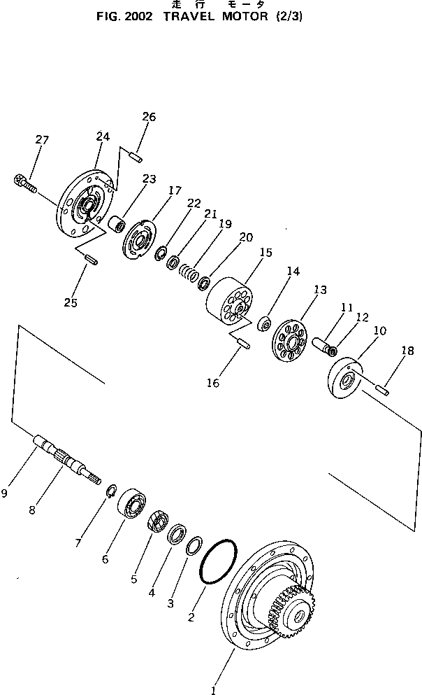 Схема запчастей Komatsu PC05-5 - МОТОР ХОДА (/) ХОД И КОНЕЧНАЯ ПЕРЕДАЧА