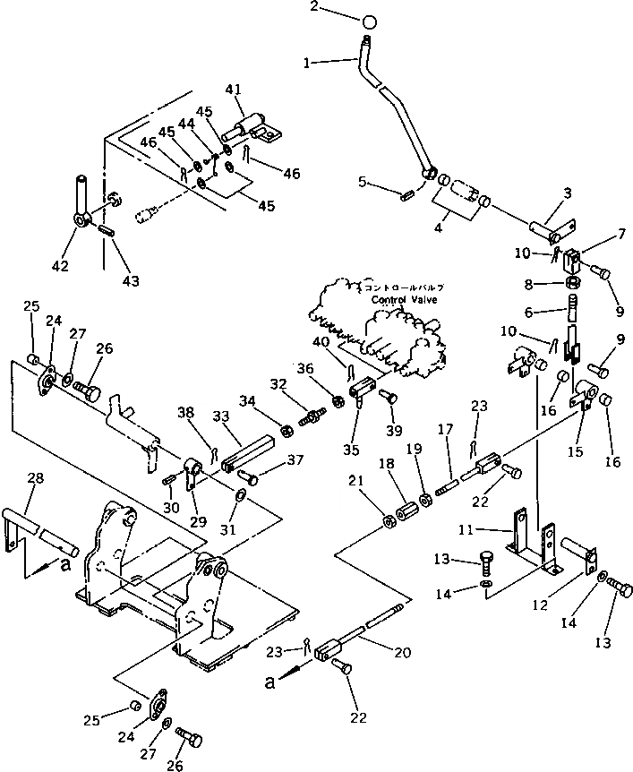 Схема запчастей Komatsu PC05-6 - УПРАВЛЕНИЕ ПОВОРОТОМ СТРЕЛЫ РЫЧАГ(№-) СИСТЕМА УПРАВЛЕНИЯ И ОСНОВНАЯ РАМА
