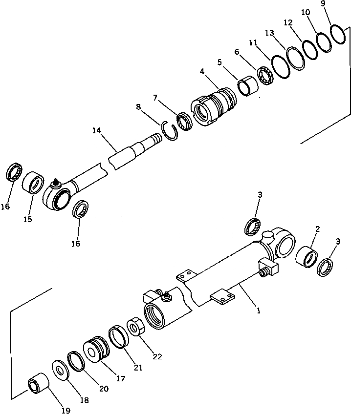 Схема запчастей Komatsu PC05-6 - ЦИЛИНДР СТРЕЛЫ РАБОЧЕЕ ОБОРУДОВАНИЕ