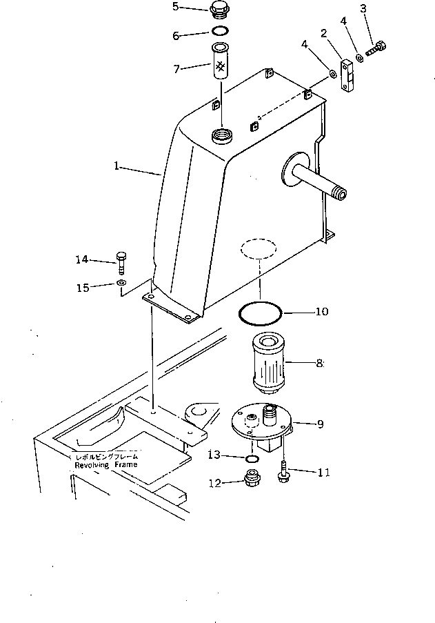 Схема запчастей Komatsu PC05-7 - ГИДР. БАК.(№8-) ГИДРАВЛИКА