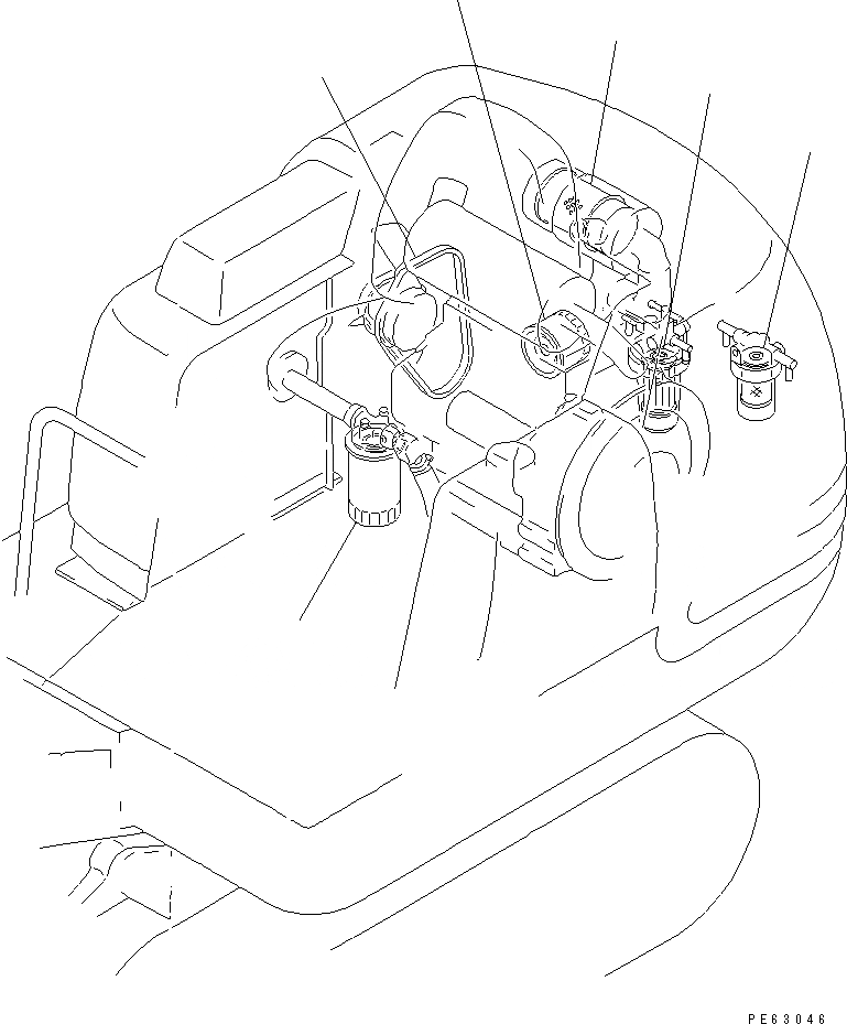 Схема запчастей Komatsu PC05-7 - ЭЛЕМЕНТ И V-РЕМЕНЬ(№7-) ЧАСТИ BOOK