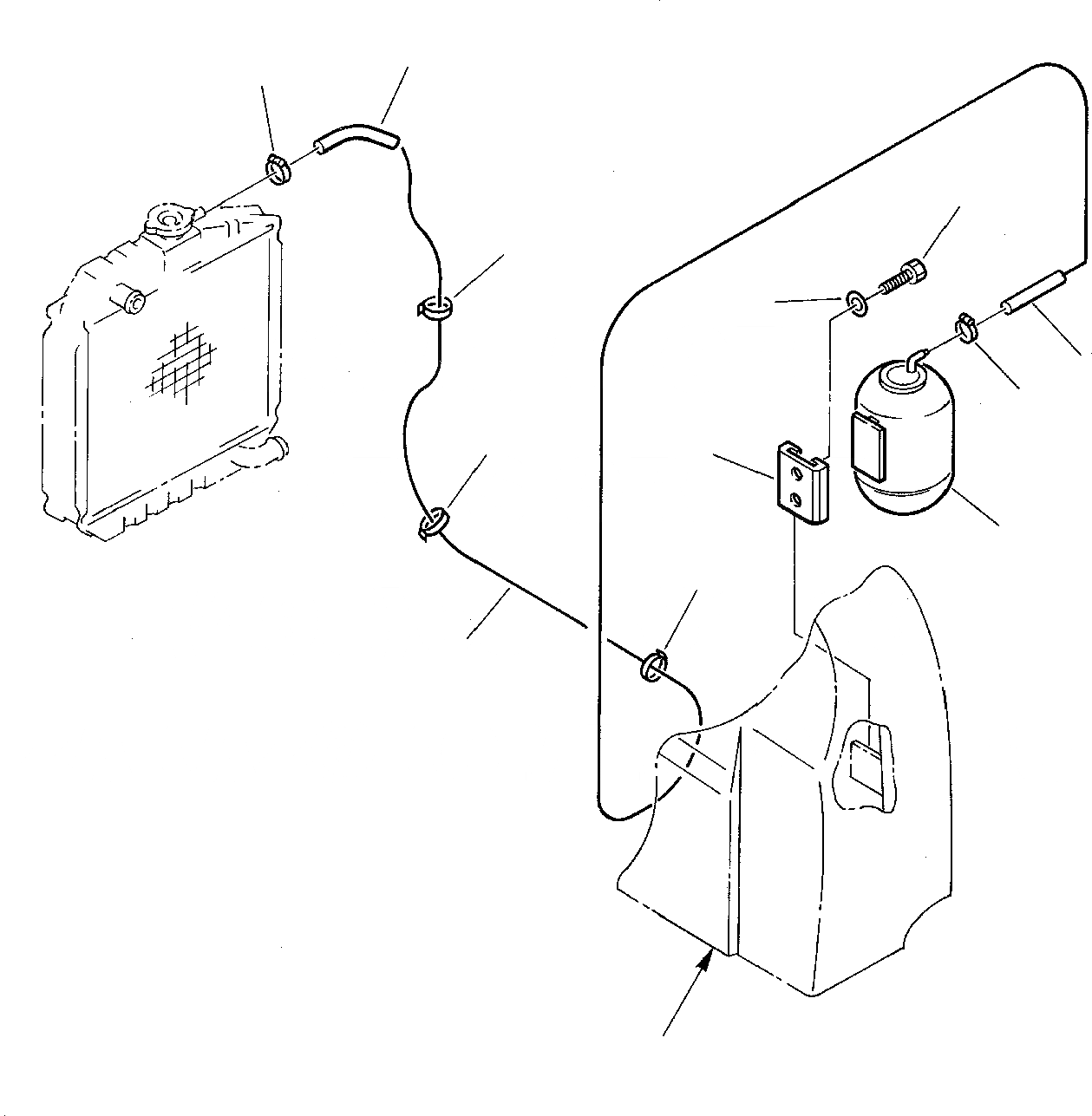 Схема запчастей Komatsu PC05-7 - РЕЗЕРВН. БАК И ТРУБЫ КОМПОНЕНТЫ ДВИГАТЕЛЯ И ЭЛЕКТРИКА