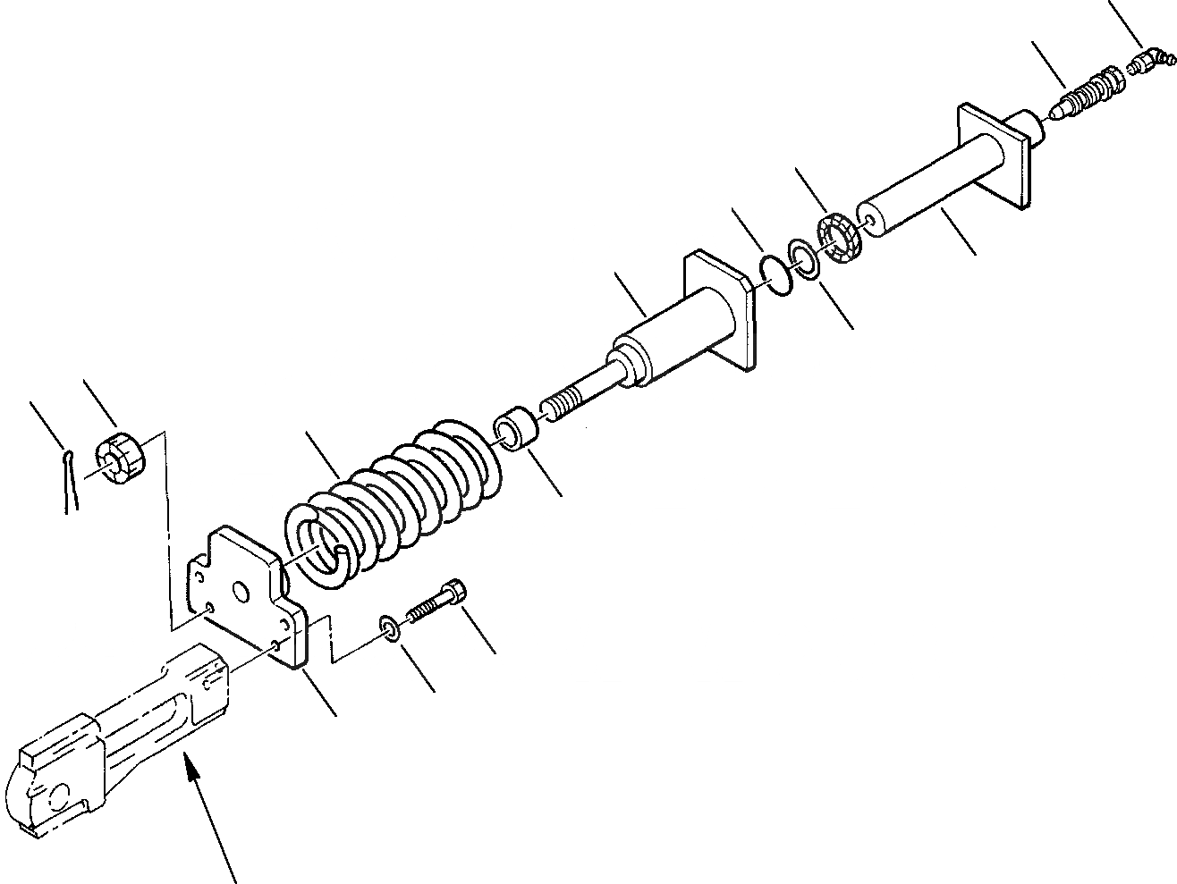 Схема запчастей Komatsu PC05-7 - ПРУЖИНА (ДЛЯ РЕЗИН. SHOE) ХОДОВАЯ