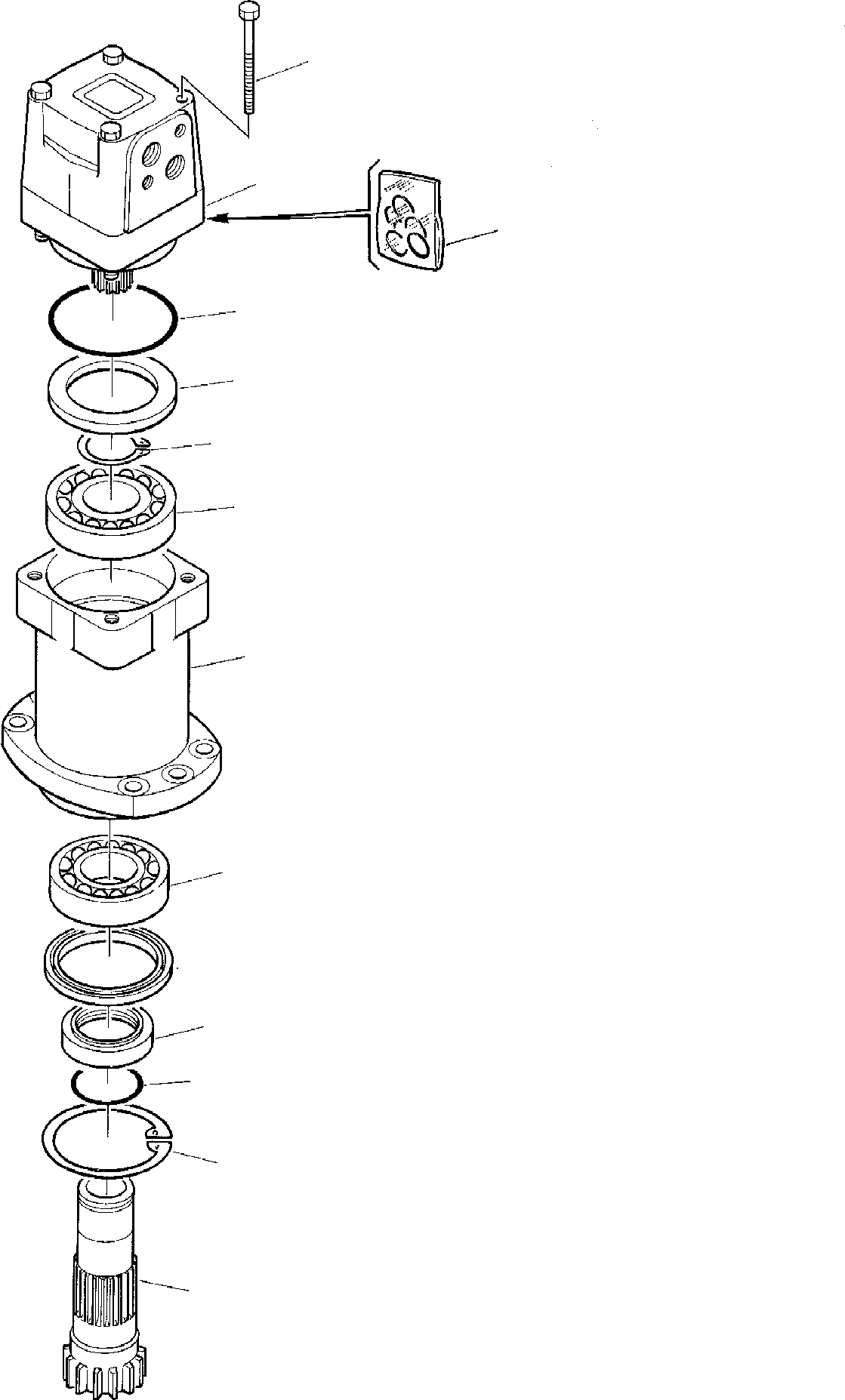 Схема запчастей Komatsu PC05-7 - МОТОР ПОВОРОТА УПРАВЛ-Е РАБОЧИМ ОБОРУДОВАНИЕМ