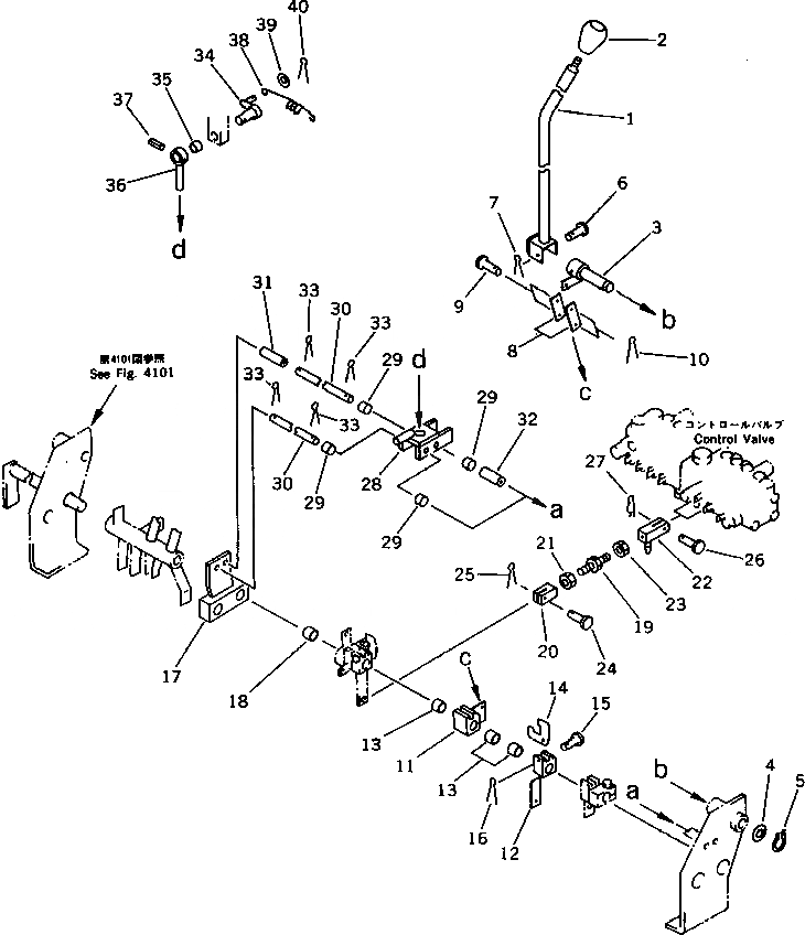 Схема запчастей Komatsu PC07-1 - РЫЧАГ УПРАВЛЕНИЯ ПОВОРОТОМ(№-) СИСТЕМА УПРАВЛЕНИЯ И ОСНОВНАЯ РАМА