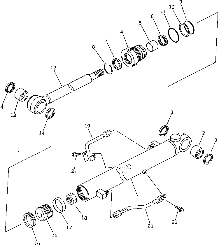 Схема запчастей Komatsu PC07-2 - ЦИЛИНДР РУКОЯТИ(ВНУТР. ЧАСТИ) РАБОЧЕЕ ОБОРУДОВАНИЕ