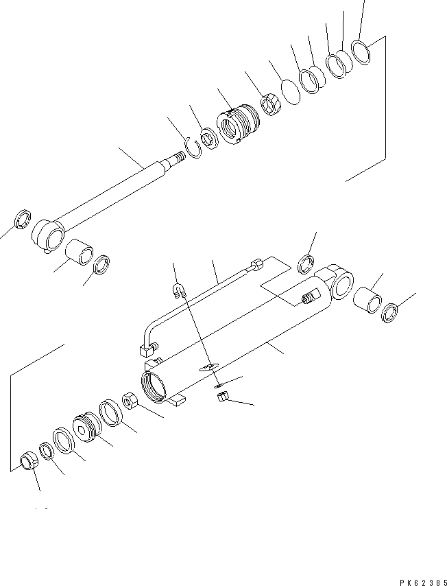 Схема запчастей Komatsu PC08UU-1 - ЦИЛИНДР СТРЕЛЫ РАБОЧЕЕ ОБОРУДОВАНИЕ