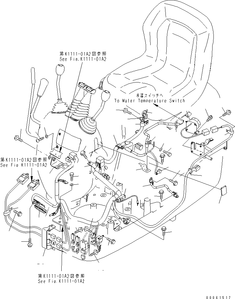 Схема запчастей Komatsu PC09-1 - ЭЛЕКТРИКА (ОСНОВН. Э/ПРОВОДКА И КОМПОНЕНТЫ) (С СИГНАЛ ХОДА) ЭЛЕКТРИКА