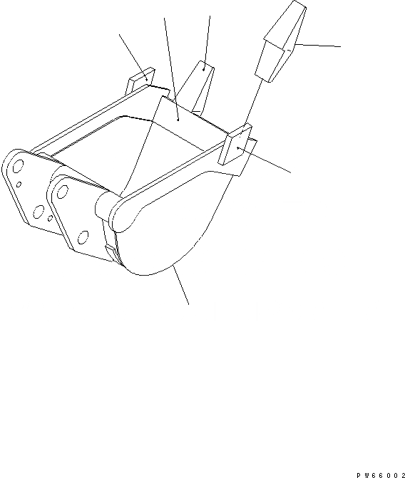Схема запчастей Komatsu PC09-1 - КОВШ (.M) ШИР. MM (ГИДРОМОЛОТ РУКОЯТЬ СПЕЦ-Я.) РАБОЧЕЕ ОБОРУДОВАНИЕ