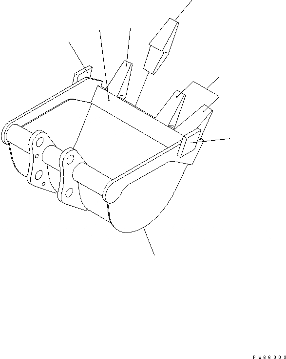 Схема запчастей Komatsu PC09-1 - КОВШ (.M) ШИР. MM РАБОЧЕЕ ОБОРУДОВАНИЕ