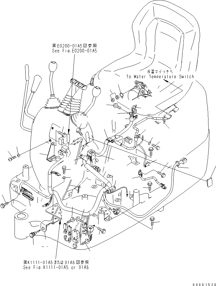 Схема запчастей Komatsu PC09-1 - ЭЛЕКТРИКА (ОСНОВН. Э/ПРОВОДКА И КОМПОНЕНТЫ) (С МЕХ-М ОТБОРА МОЩН-ТИ)(№-) ЭЛЕКТРИКА