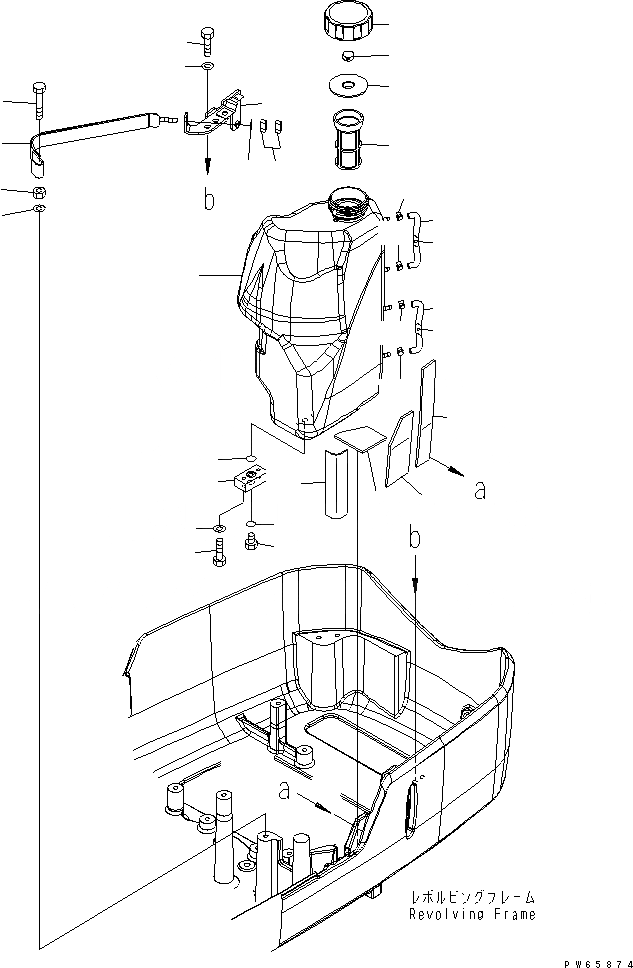 Схема запчастей Komatsu PC09-1 - ТОПЛИВН. БАК. (БАК И КОМПОНЕНТЫ)(№-) ТОПЛИВН. БАК. AND КОМПОНЕНТЫ