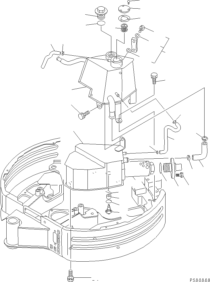 Схема запчастей Komatsu PC09FR-1 - ГИДР. БАК. УПРАВЛ-Е РАБОЧИМ ОБОРУДОВАНИЕМ