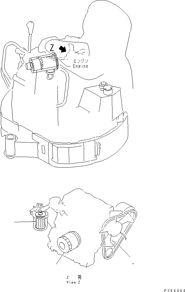 Схема запчастей Komatsu PC09FR-1 - ЭЛЕМЕНТ И V-РЕМЕНЬ (/) ЧАСТИ BOOK