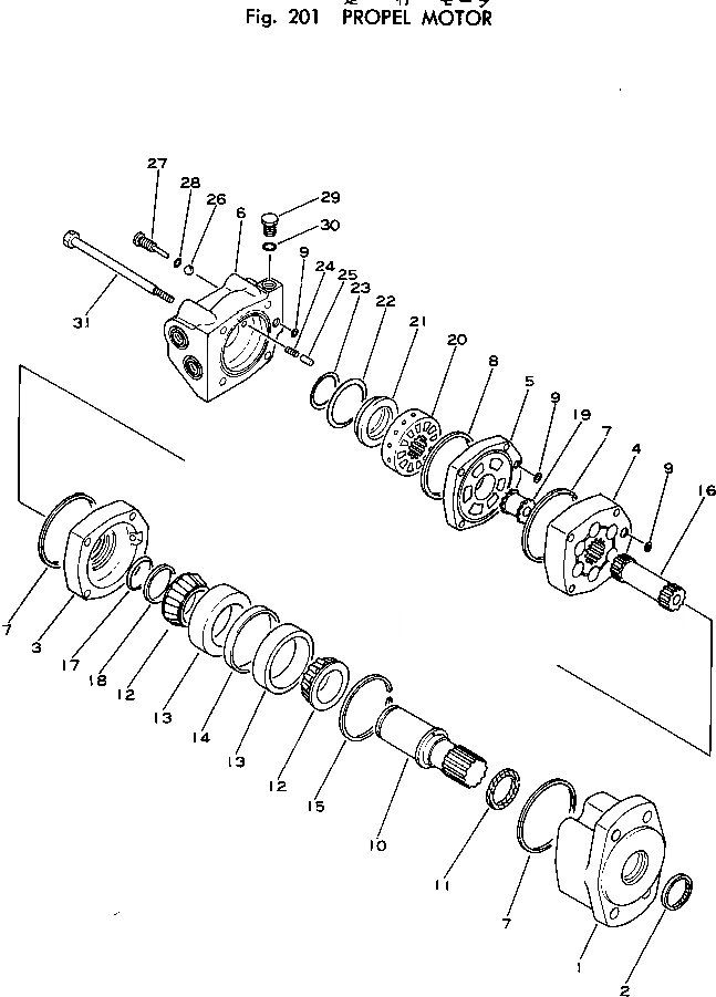 Схема запчастей Komatsu PC10-1 - PКАНАТL МОТОР ХОД И КОНЕЧНАЯ ПЕРЕДАЧА