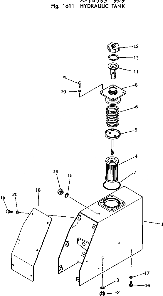 Схема запчастей Komatsu PC10-2 - ГИДР. БАК. ГИДРАВЛИКА