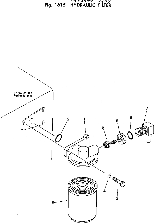 Схема запчастей Komatsu PC10-2 - ГИДРАВЛ. ФИЛЬТР ГИДРАВЛИКА