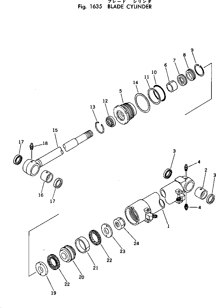 Схема запчастей Komatsu PC10-2 - ЦИЛИНДР ОТВАЛА ГИДРАВЛИКА