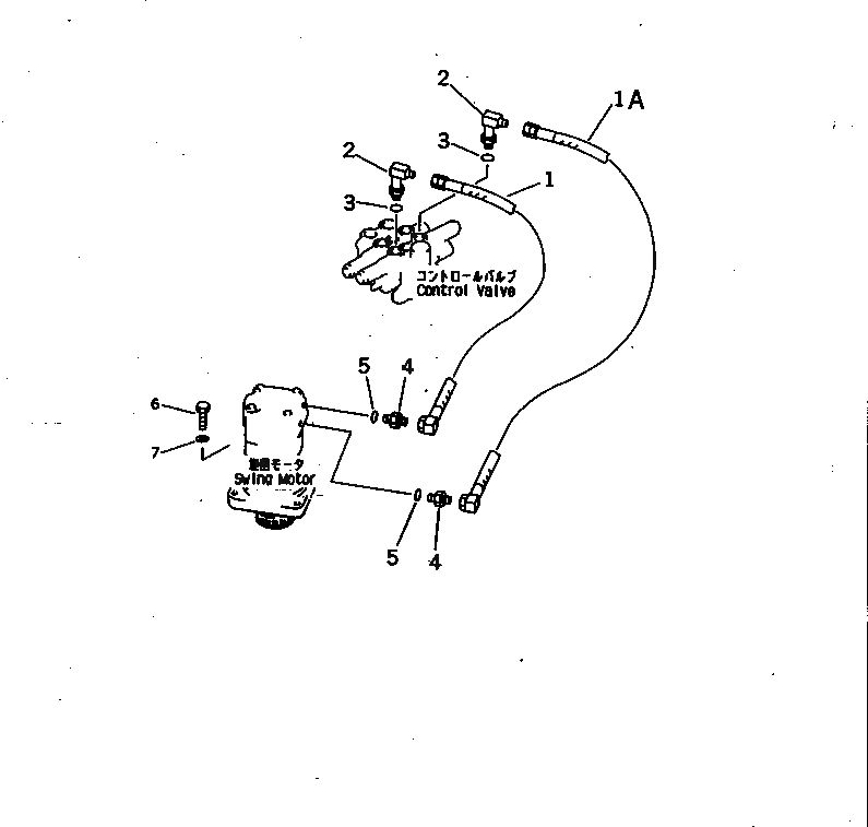 Схема запчастей Komatsu PC10-7 - ГИДРОЛИНИЯ (МОТОР ПОВОРОТА ЛИНИЯ) ГИДРАВЛИКА