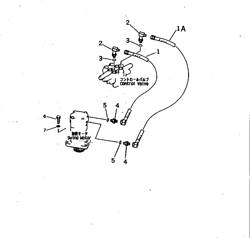 Схема запчастей Komatsu PC10-7 - ГИДРОЛИНИЯ (МОТОР ПОВОРОТА ЛИНИЯ) ГИДРАВЛИКА