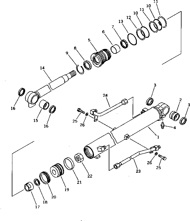 Схема запчастей Komatsu PC10-7 - ЦИЛИНДР СТРЕЛЫ РАБОЧЕЕ ОБОРУДОВАНИЕ