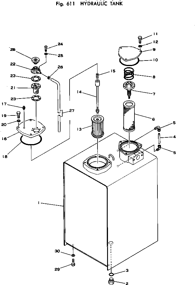 Схема запчастей Komatsu PC100-1 - ГИДР. БАК. ГИДРАВЛИКА