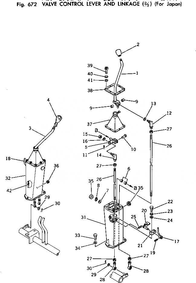Схема запчастей Komatsu PC100-2 - КЛАПАН РЫЧАГ УПРАВЛ-Я И МЕХАНИЗМ (/) (ДЛЯ ЯПОН.) ГИДРАВЛИКА
