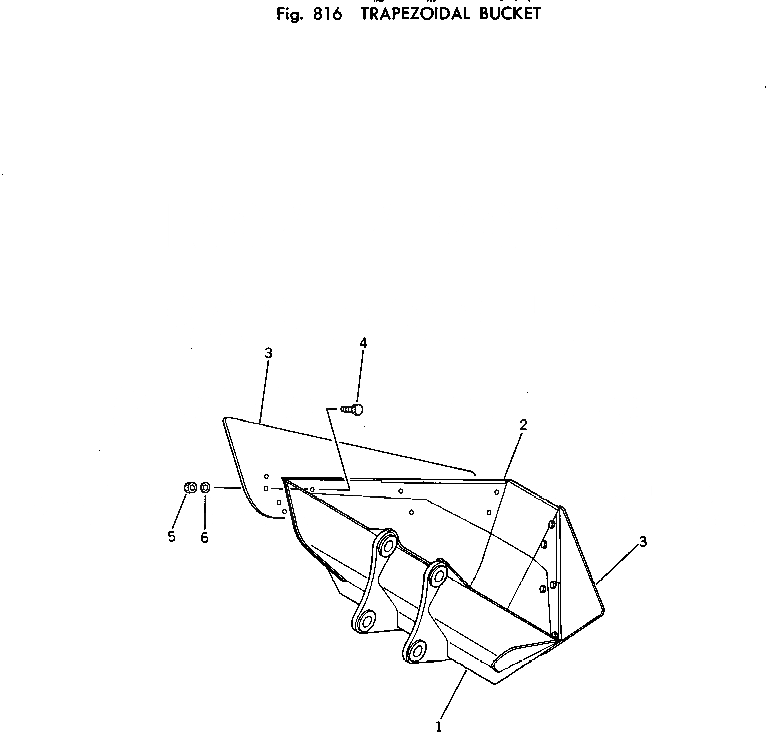 Схема запчастей Komatsu PC100-2 - TRAPEZOIDAL КОВШ ОПЦИОННЫЕ КОМПОНЕНТЫ