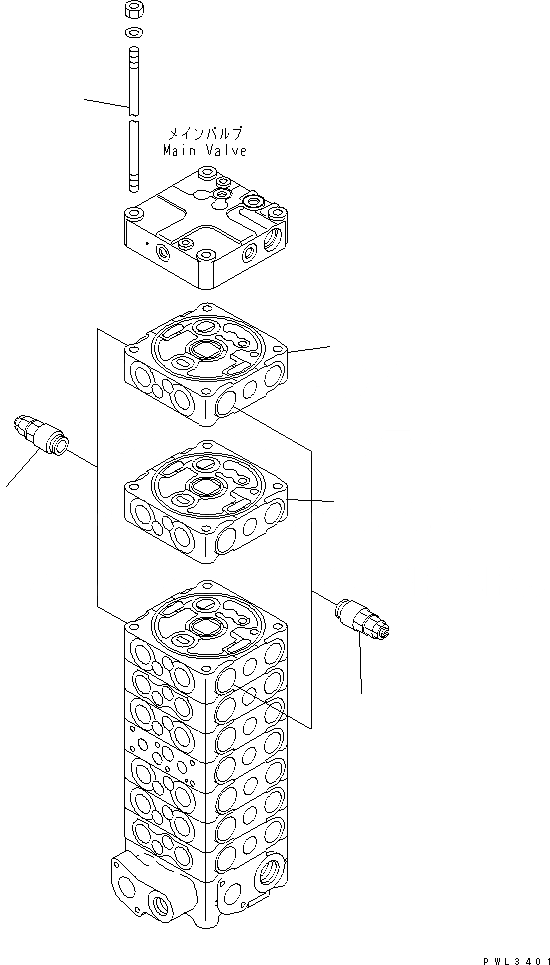 Схема запчастей Komatsu PC100-6 - ОСНОВН. КЛАПАН ( & АКТУАТОР) (ДОПОЛН. ЧАСТИ)(№-) ГИДРАВЛИКА