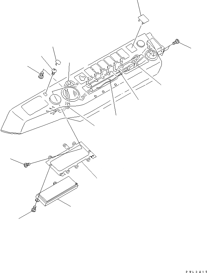 Схема запчастей Komatsu PC100-6 - КАБИНА (С ОБОГРЕВ-ЛЕМ) (ПАНЕЛЬ) (БЕЗ РАДИО И Э/ПРОВОДКА) КАБИНА ОПЕРАТОРА И СИСТЕМА УПРАВЛЕНИЯ