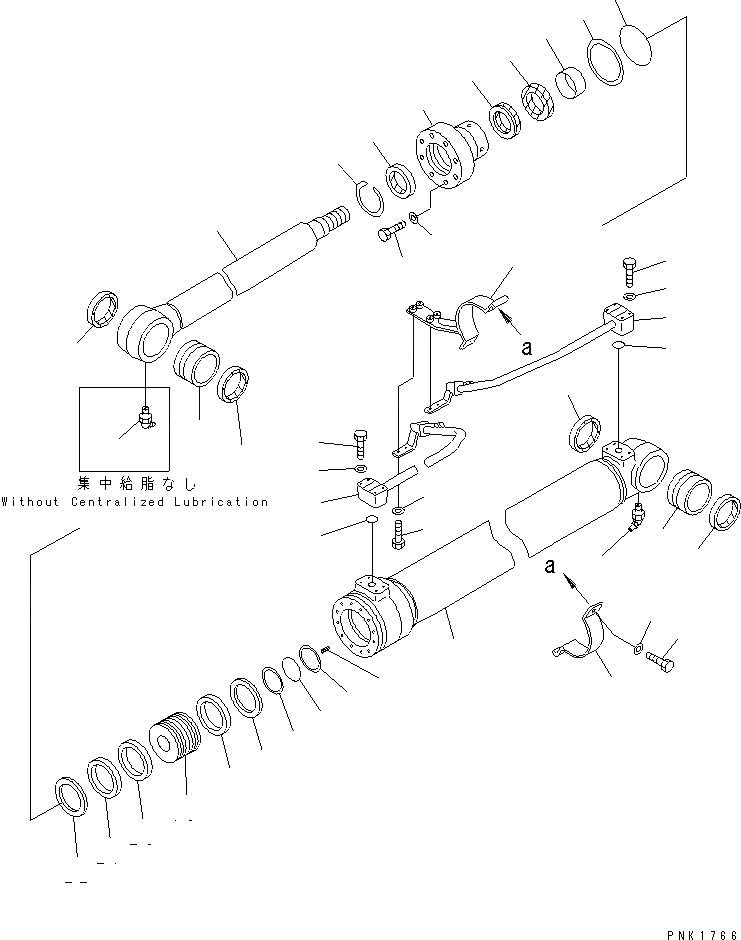 Схема запчастей Komatsu PC100-6 - ЦИЛИНДР СТРЕЛЫ(№-) ОСНОВН. КОМПОНЕНТЫ И РЕМКОМПЛЕКТЫ