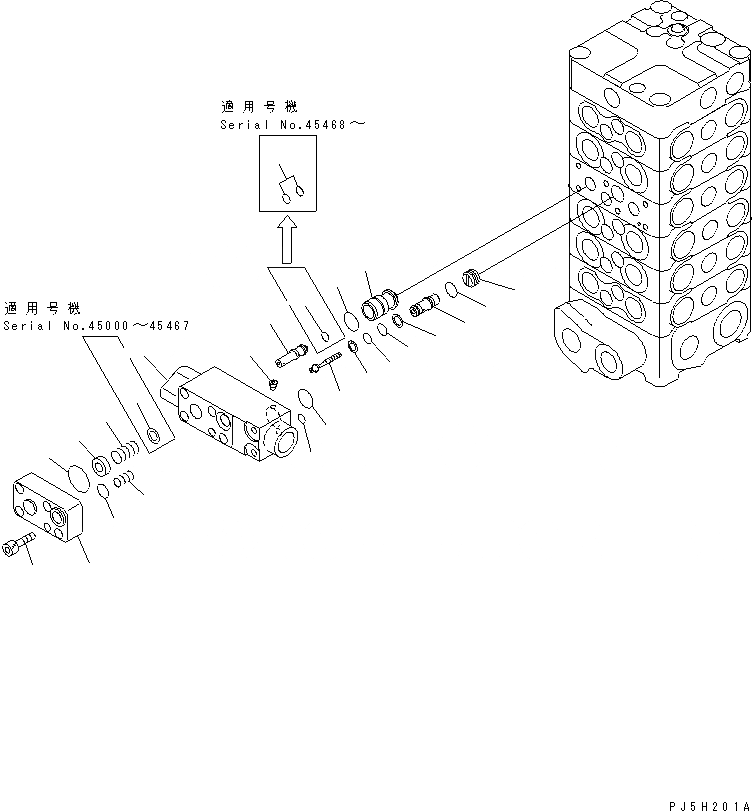 Схема запчастей Komatsu PC100-6 - ОСНОВН. КЛАПАН (-КЛАПАН) (/)(№-) ОСНОВН. КОМПОНЕНТЫ И РЕМКОМПЛЕКТЫ