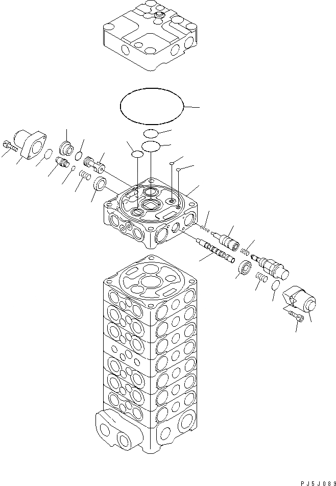 Схема запчастей Komatsu PC100-6 - ОСНОВН. КЛАПАН (8-КЛАПАН) (/) (HALF И HALF ПОТОК)(№-) ОСНОВН. КОМПОНЕНТЫ И РЕМКОМПЛЕКТЫ