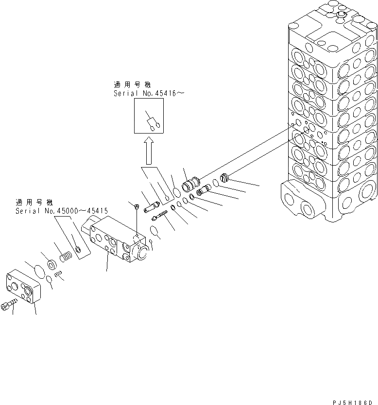 Схема запчастей Komatsu PC100-6 - ОСНОВН. КЛАПАН (8-КЛАПАН) (/) (С ОТВАЛ)(№-) ОСНОВН. КОМПОНЕНТЫ И РЕМКОМПЛЕКТЫ
