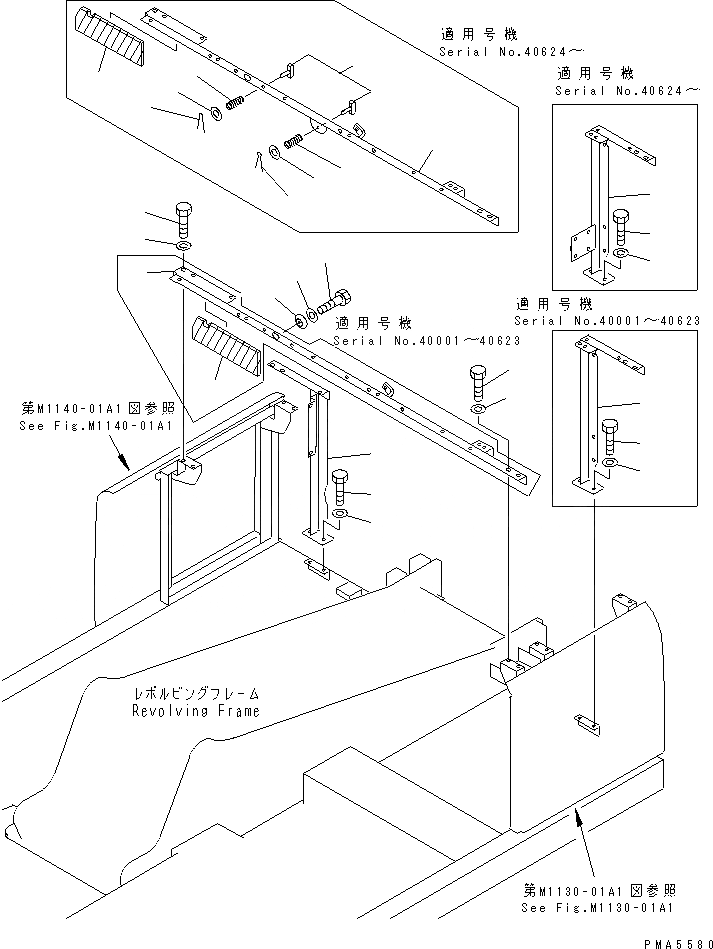 Схема запчастей Komatsu PC100-6S - РАМА (ДЛЯ УДЛИНН. ДРЕНАЖН. МАСЛ. ФИЛЬТР)(№-) ЧАСТИ КОРПУСА