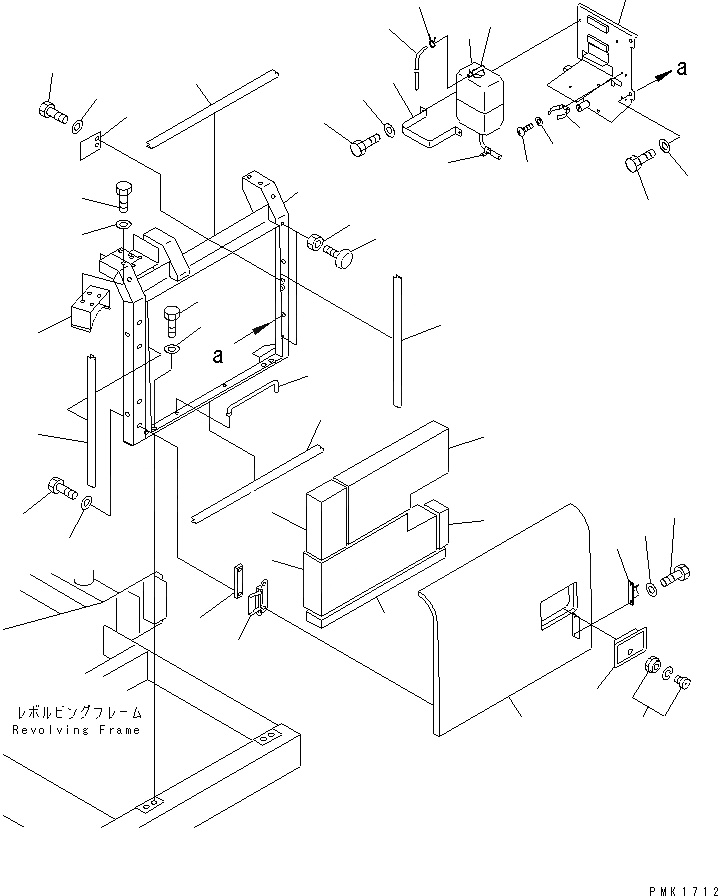 Схема запчастей Komatsu PC100-6S - ДВЕРЬ ЛЕВ.(№-) ЧАСТИ КОРПУСА