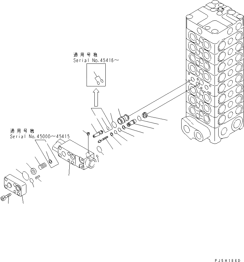 Схема запчастей Komatsu PC100-6S - ОСНОВН. КЛАПАН (8-КЛАПАН) (/) (С ОТВАЛ)(№-) ОСНОВН. КОМПОНЕНТЫ И РЕМКОМПЛЕКТЫ