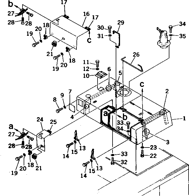 Схема запчастей Komatsu PC1000-1 - КАПОТ (ДЛЯ EC)(№-) ЧАСТИ КОРПУСА