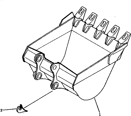 Схема запчастей Komatsu PC1000-1 - КОВШ¤ С КРЮК (КРОМЕ ЯПОН.) РАБОЧЕЕ ОБОРУДОВАНИЕ (ЭКСКАВАТ.)