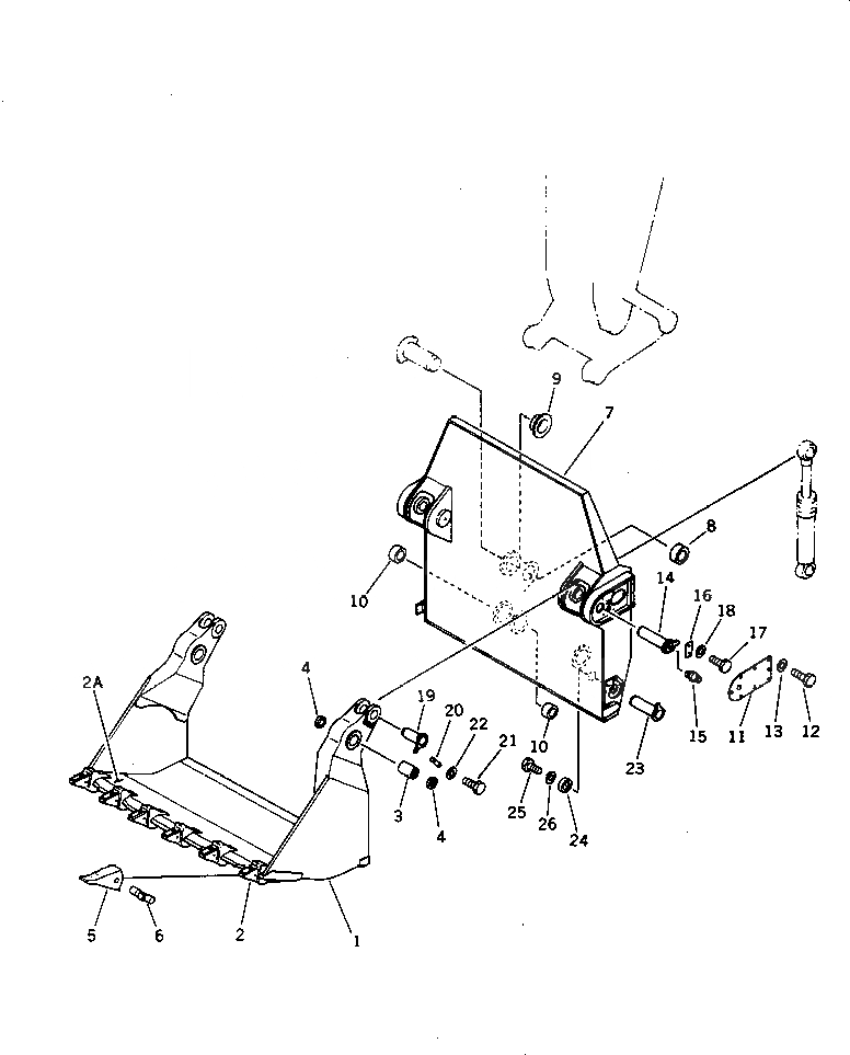 Схема запчастей Komatsu PC1000-1 - КОВШ¤ .M (HORIGONTAL ПАЛЕЦ ТИП) (ДЛЯ НИЖН. РАЗГРУЗКА) РАБОЧЕЕ ОБОРУДОВАНИЕ (ПОГРУЗ.)
