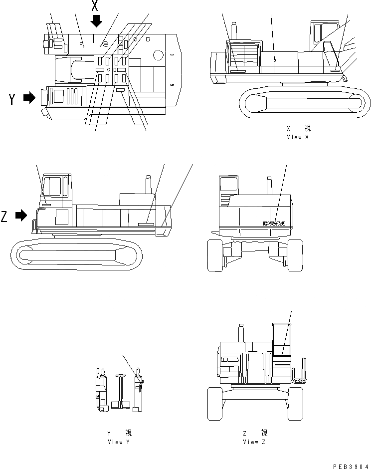 Схема запчастей Komatsu PC1000-1 - МАРКИРОВКА (KOMATSU И БУКВЕНН. МАРКИРОВКА) (ДЛЯ EC)(№77-) МАРКИРОВКА¤ ИНСТРУМЕНТ И РЕМКОМПЛЕКТЫ